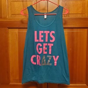 Delta Zeta T-Shirt DZ Sorority Let's Get Crazy Tank M